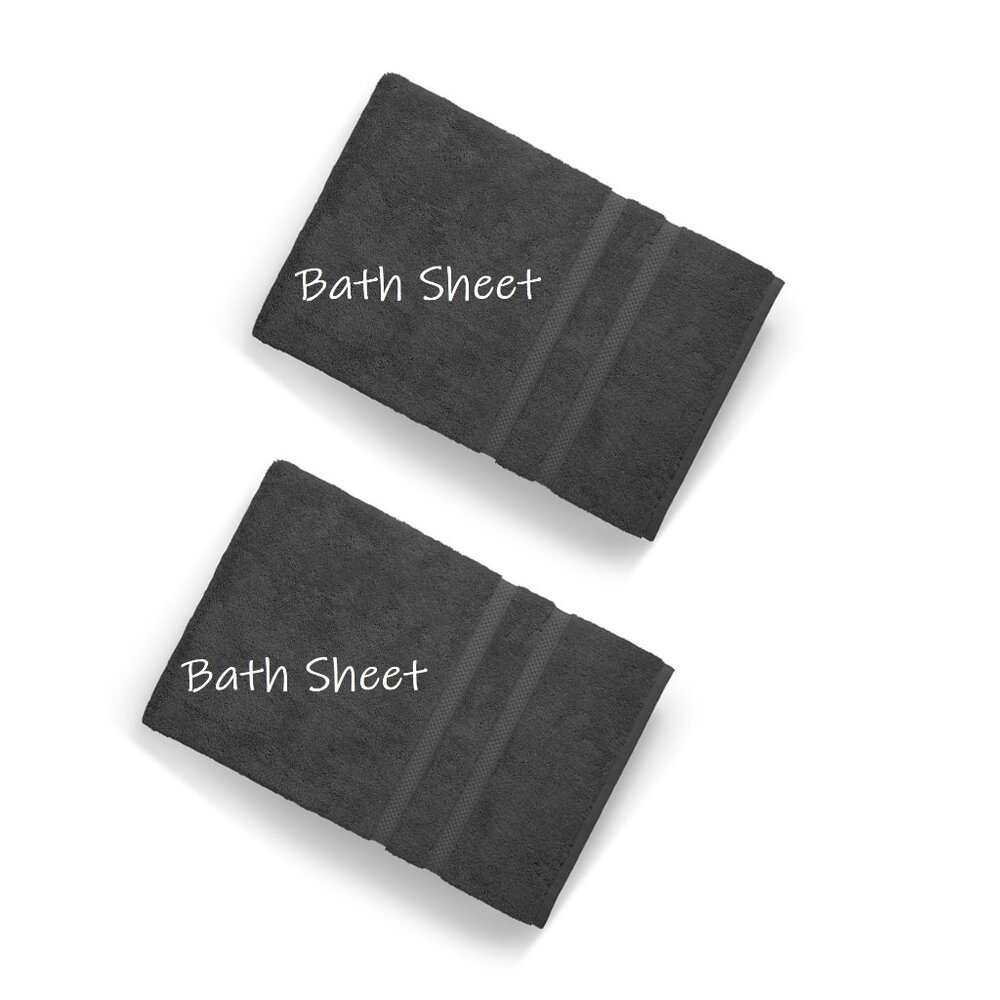 2 new SHADOW GRAY Charter Club Elite 100% Hygro Cotton 33x64 inch BATH SHEETS